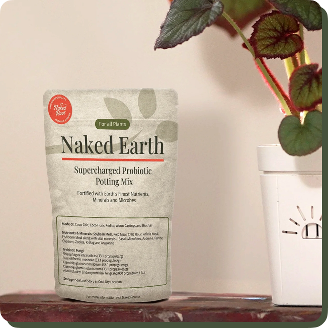 clay potting mix Naked Earth Probiotic Potting Mix